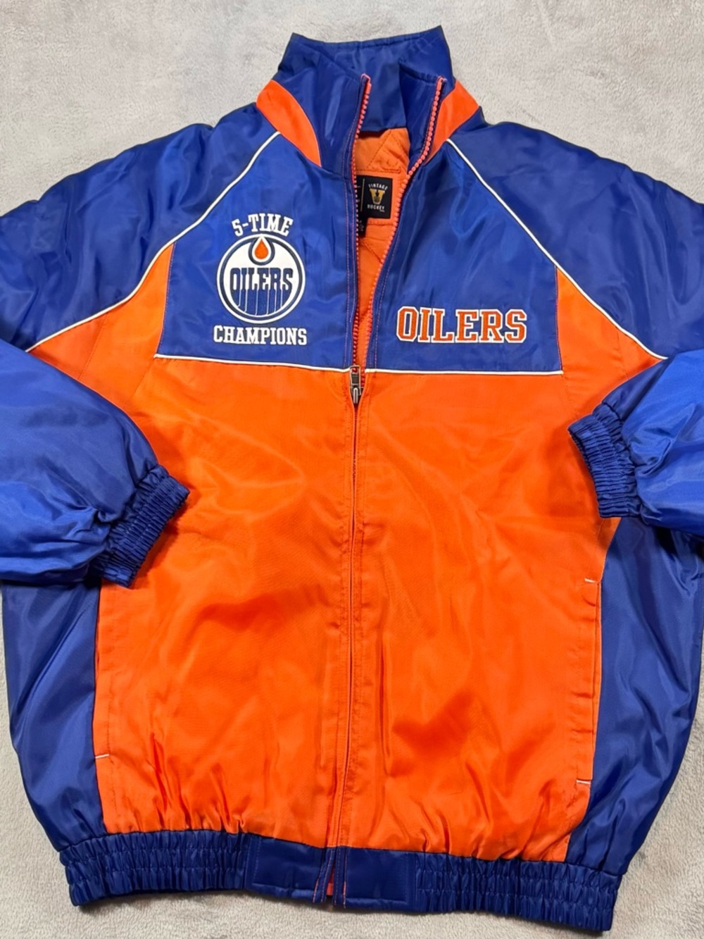 NWOT Edmonton Oilers G III 5 Times Champion Jacket Size M Fits L